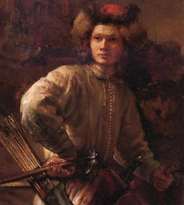 Rembrandt van rijn Details of The Polish rider Germany oil painting art